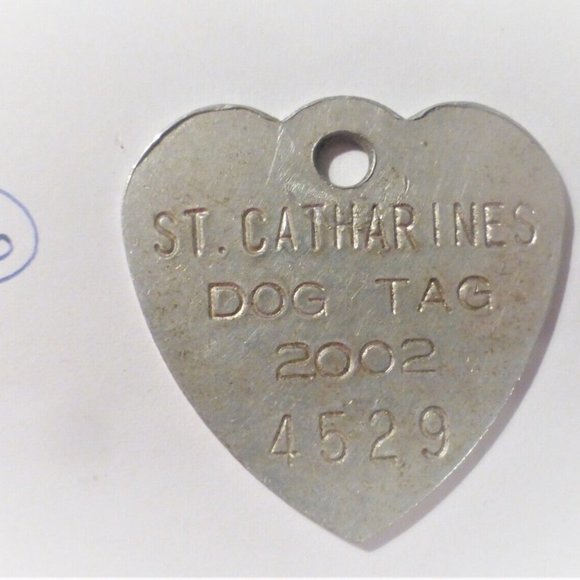 St. Catharines DOG TAG Vintage Dog Tag Pet Vintage Necklace - Picture 2 of 8